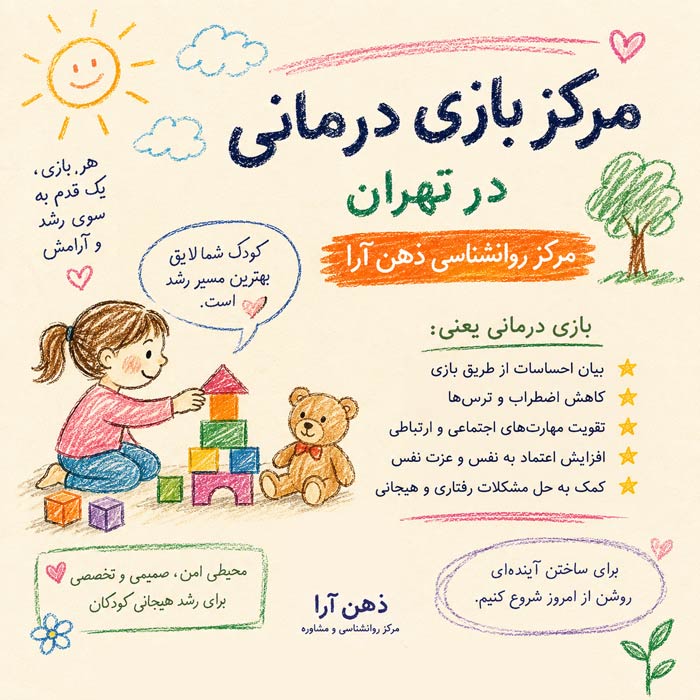 مرکز بازی درمانی در تهران | بازی درمانی تخصصی کودک